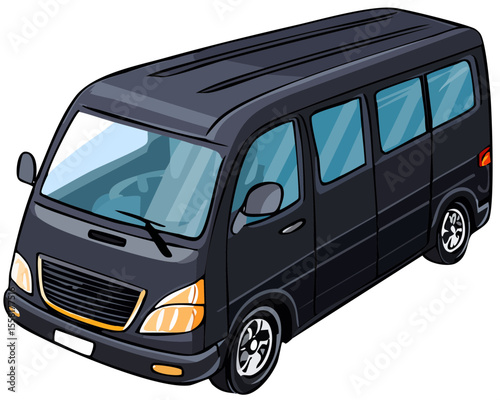 Commercial Transport Vehicle Cartoon Illustration

