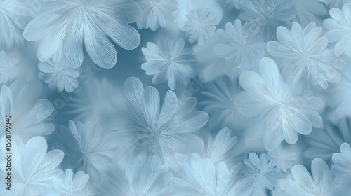 Icy cool flower pattern background wallpaper