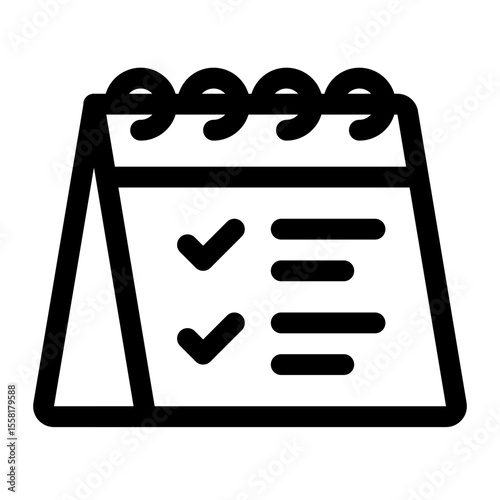 Desk Calendar Checklist Icon