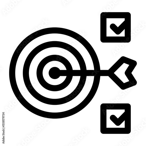 Target Arrow Checkmarks Achievement