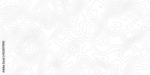 Modern Geometric Map Design Incorporating Topographical Lines, Sea Maps, and Mounted Area Spaces for a Clean White Background
