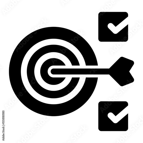 Target Arrow Checkmarks Achievement