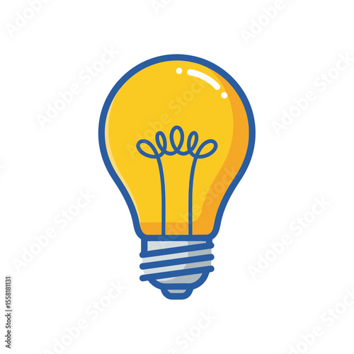 Vibrant glowing lightbulb illustration capturing the essence of brilliant ideas creativity innovation and insightful problem solving symbolic representation of thinking