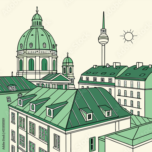 vector illustration of a city