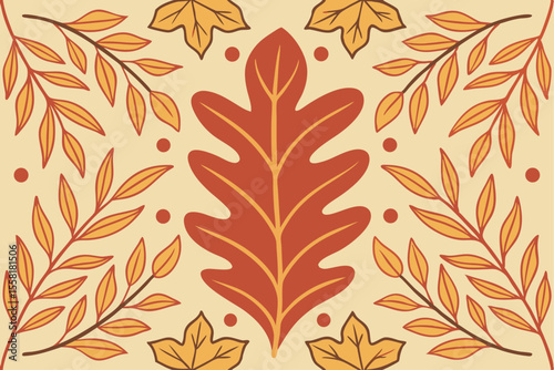 Seamless Autumn Leaves Pattern Lush Foliage Design