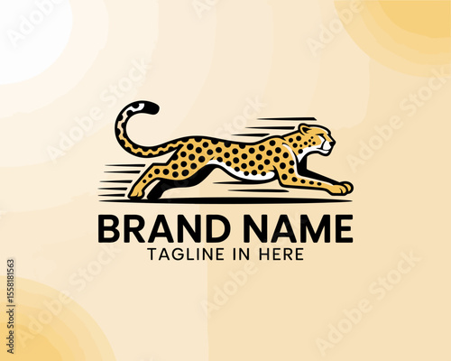 Running Cheetah Logo Design