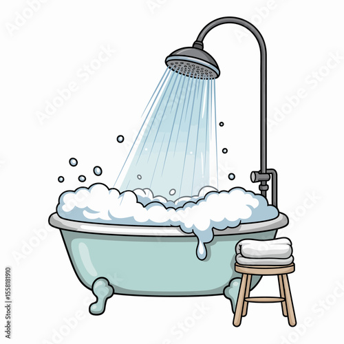 Cartoon Shower Scene