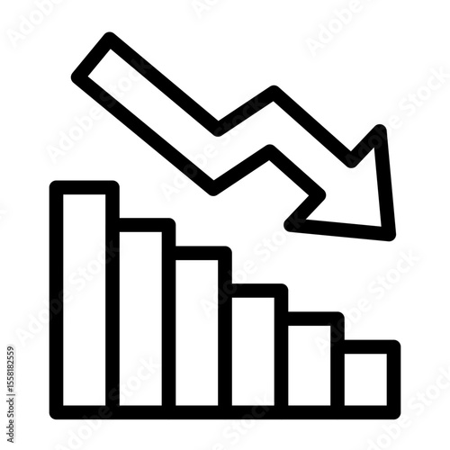 Declining Bar Graph Chart