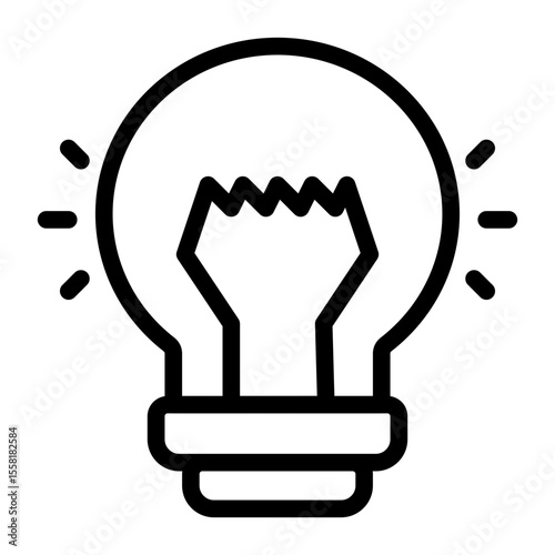 Illuminating Idea Lightbulb Icon