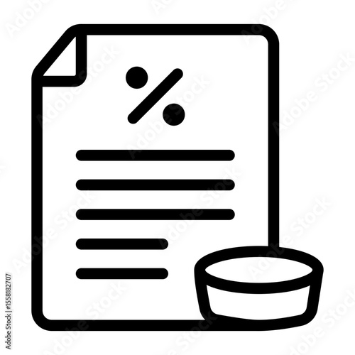 Document, Coin, Percentage Report