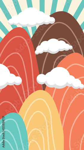 Abstract Wallpaper Background Summer with Vintage Color