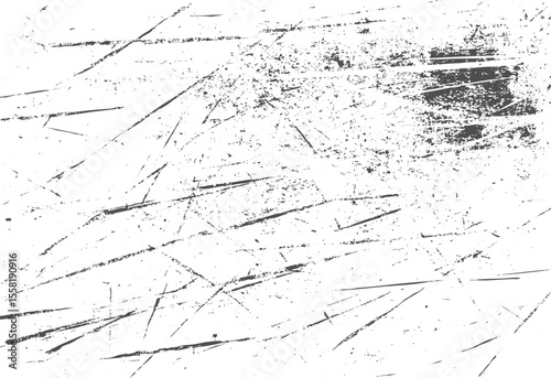 Scratched and splattered grunge texture with scattered debris and worn surface.
