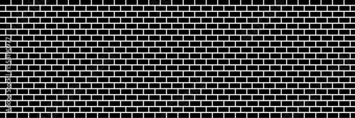 Vector brick wall background. Brick tile, color white flat style
