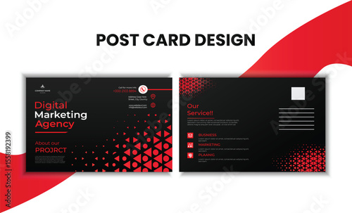 Corporate postcard design template	