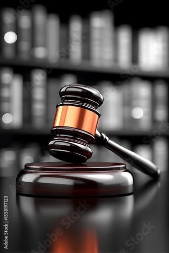 Gavel in a library setting