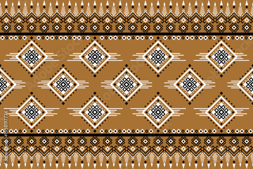 Geometric pattern Traditional tribal style, pixel embroidery geometric pattern. beautiful background pattern Fabric patterns for clothes, dresses, carpets, curtains, sarongs, saris, scarves, batik.
