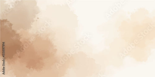 Vintage bright brown sky with white clouds and sun, a textured cloudscape perfect for a grunge background