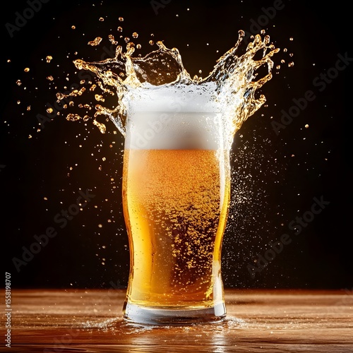 Wallpaper Mural Lager beer splash  Torontodigital.ca