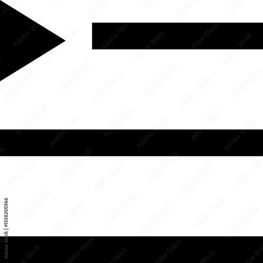 Fototapeta premium Music Playlist Menu Lines Vector Icon