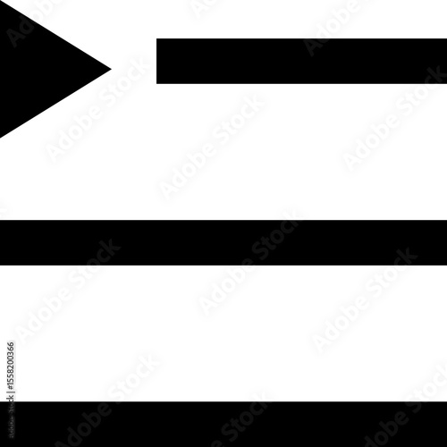 Music Playlist Menu Lines Vector Icon