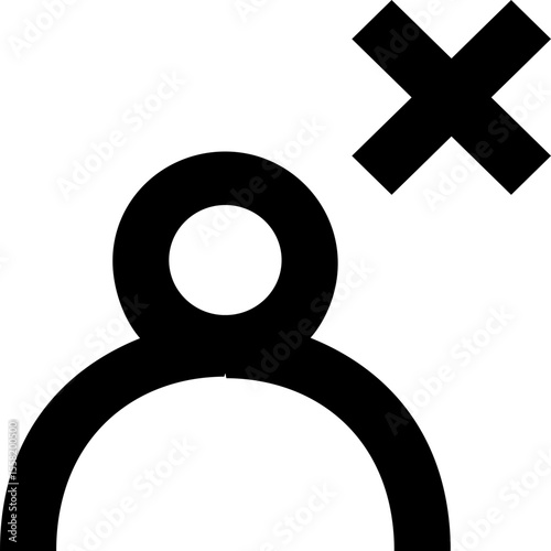User Profile Close Remove Delete Icon Vector