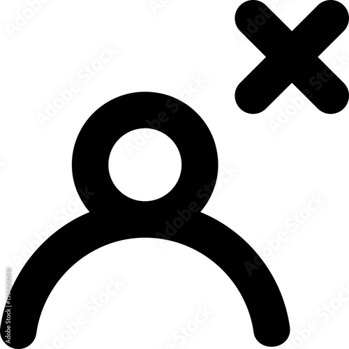 User Profile Close Remove Delete Icon Vector