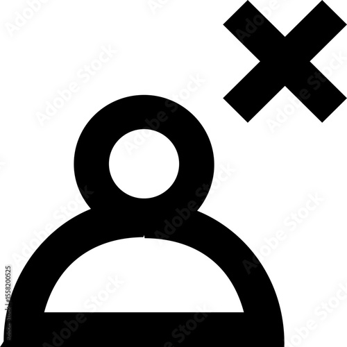 User Profile Close Remove Delete Round Icon Vector