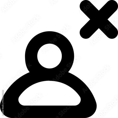 User Profile Close Remove Delete Round Icon Vector