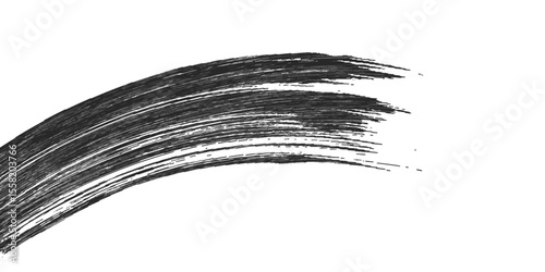 Black brush stroke isolated on white background. Ink abstract stroke. Watercolor brush stroke. Design mockup.