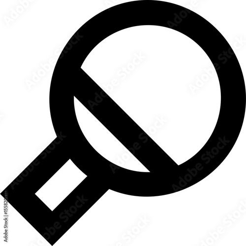 Search Blocked No Results Not Found Vector Icon