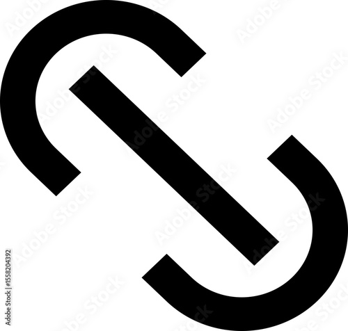Chain Link Connection Hyperlink Vector Icon Design