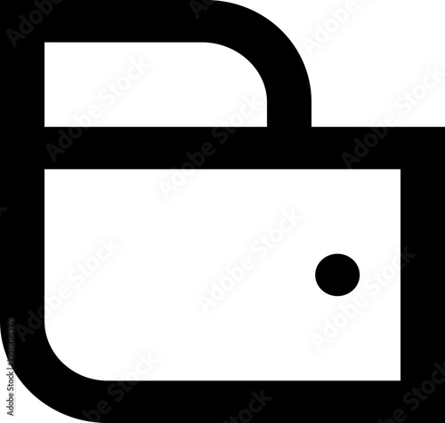 Open padlock security unlock black vector icon