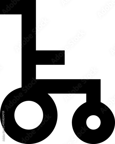 Wheelchair Accessibility Disabled Person Mobility Aid Icon Vector