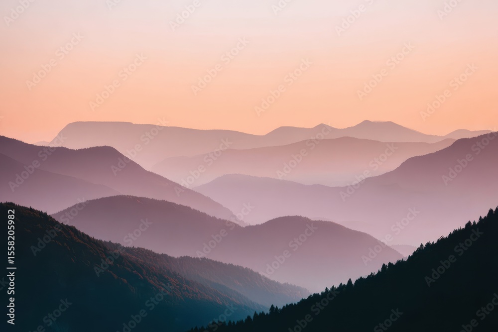 Obraz premium Majestic mountain range banner