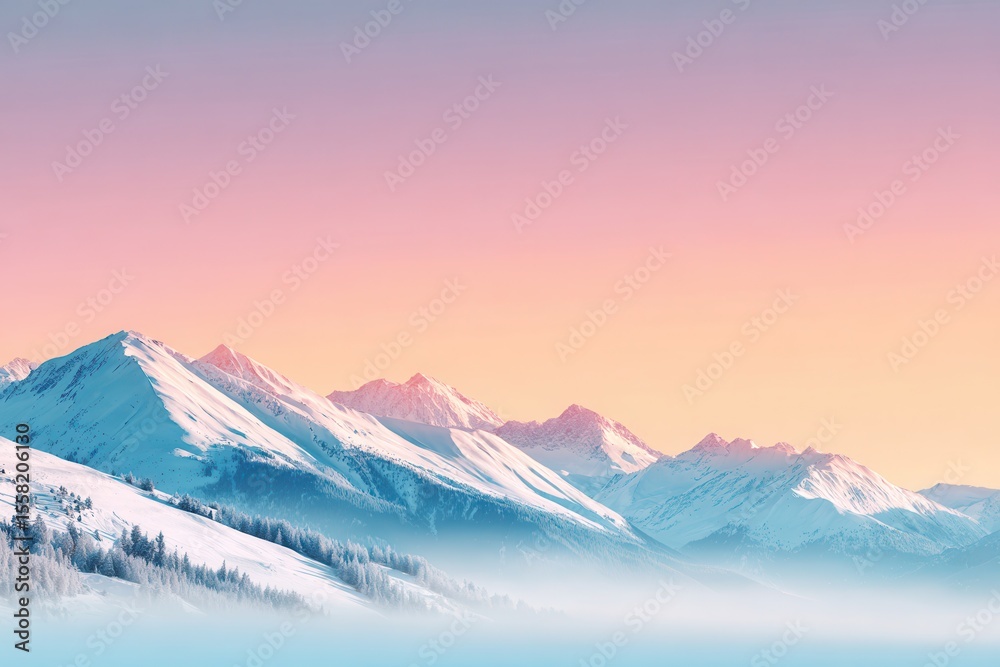 Obraz premium Majestic mountain range banner