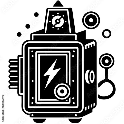 vintage film camera vector