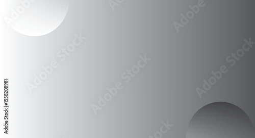 Gradient Gray Background with Partial White and Dark Gray Circles.