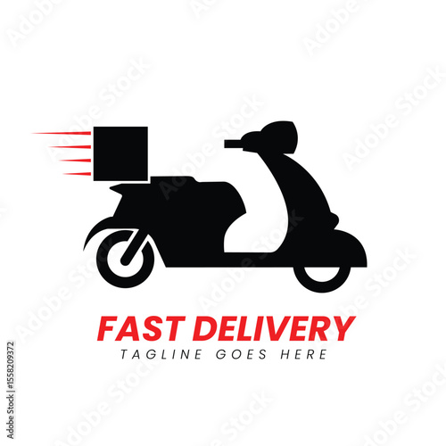 Fast shipping delivery scooty with clock for apps and websites
