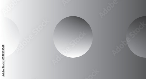 Abstract Gray Circles with Light Gradient Effect.