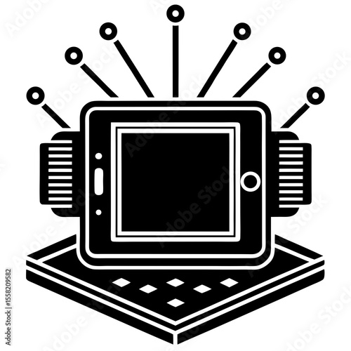retro tv set with space for text