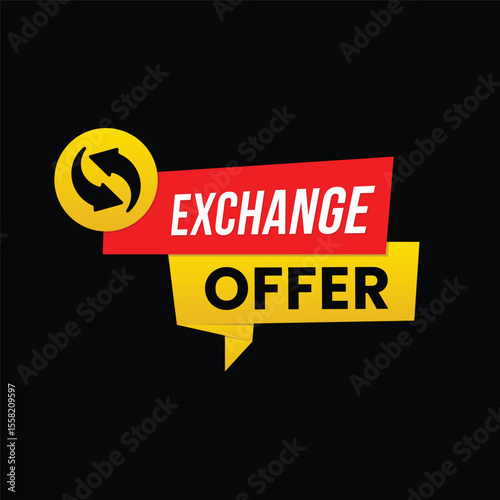 exchange offer design red and yewllo color
