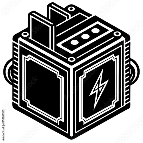 vector illustration of a battery