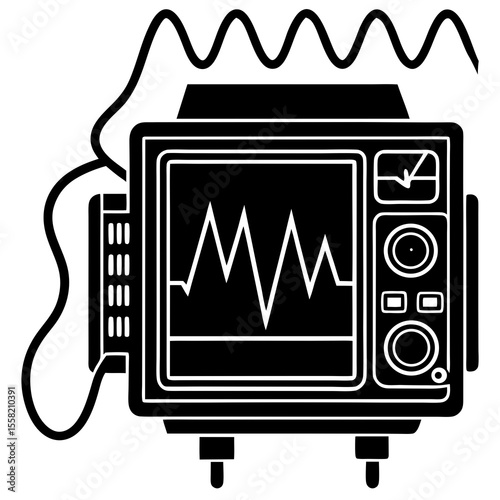 vector illustration of a digital audio mixer