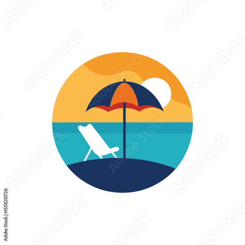 summer beach icon