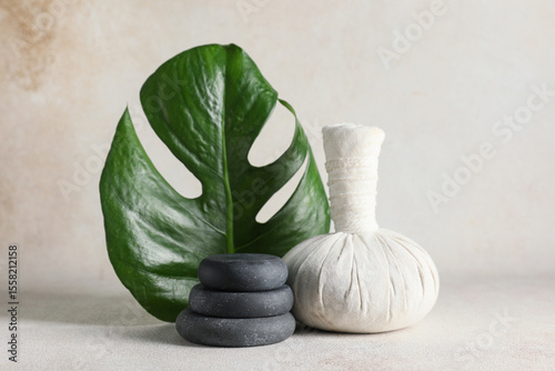 Composition with spa stones...