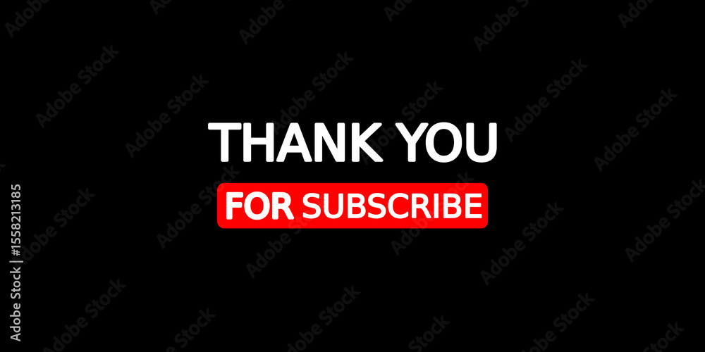 Obraz premium thank you for subscribe for content video