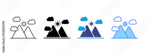 Mountain Multipel Icon Set.