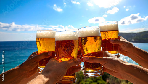 青空とビール