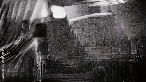 Glitch noise static television. Royalty high-quality free best stock of abstract digital motion art distorted background, CRT tv screen no signal, error, noise and distortions effect, black and white