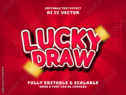 lucky draw editable text. text effect